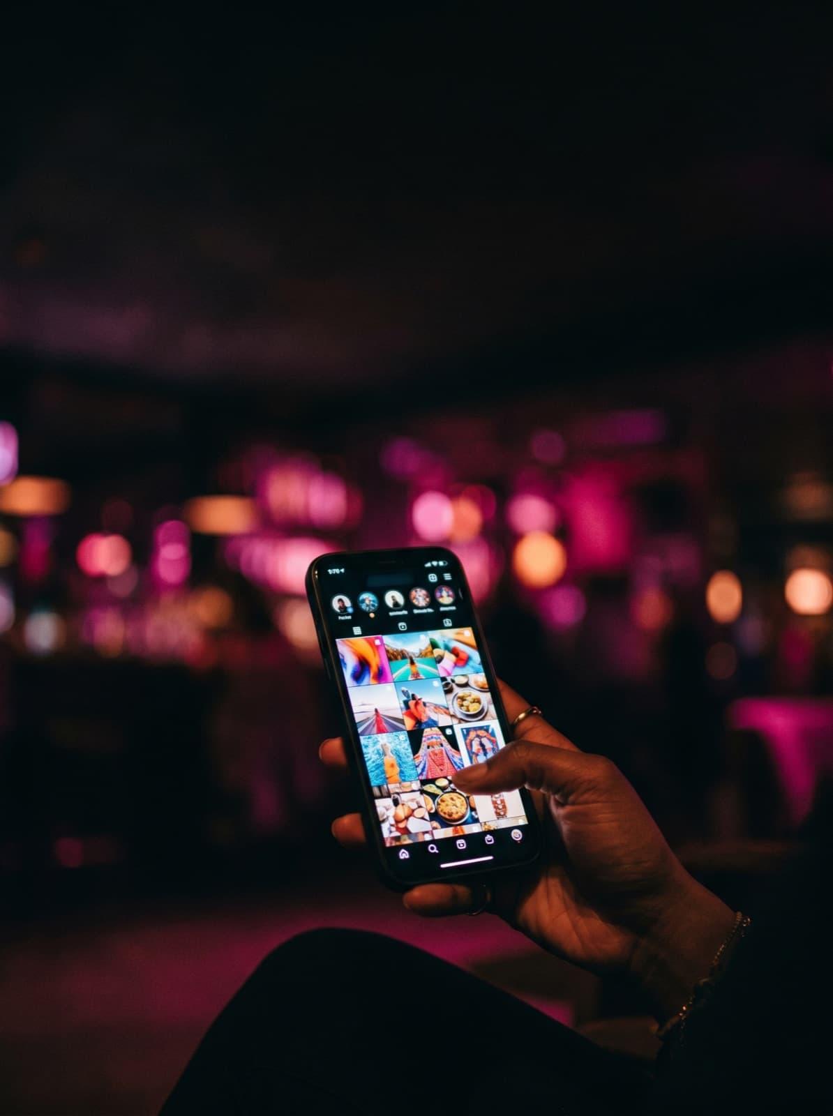 Creator filming social content